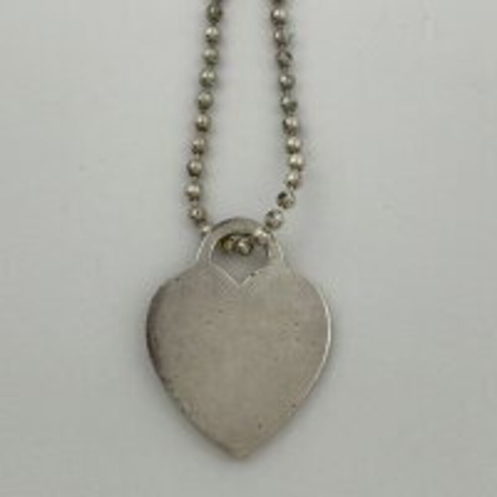 Tiffany Co to Necklace Heart Motif Long Sterling Silver
